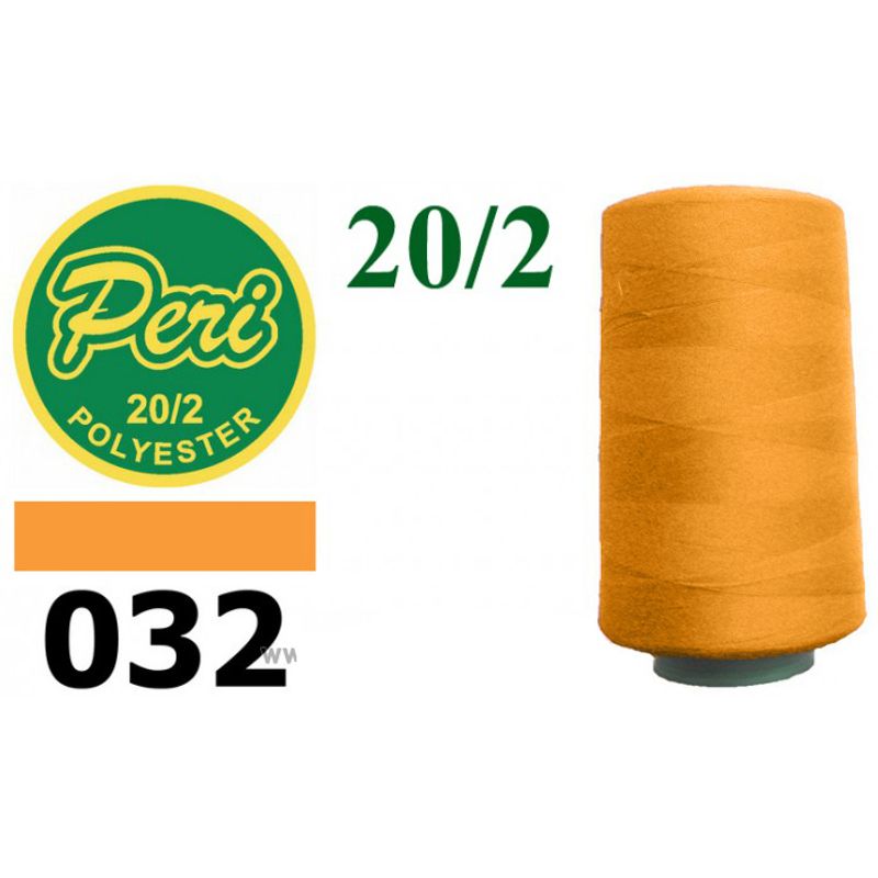 Нитки для шитья 100% полиэстер, 20/2, (0032), 3500 ярдов, оранжевый светлый