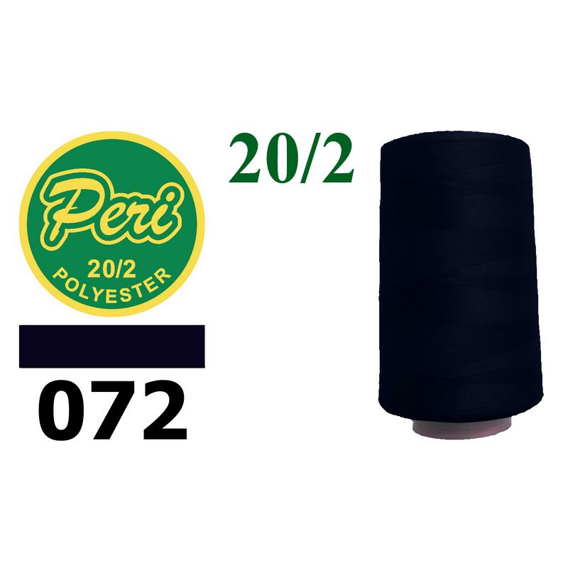 Нитки для шитья 100% полиэстер, 20/2, (0072), 3500 ярдов, синий темный,