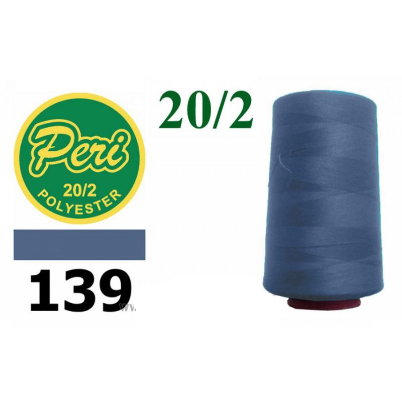 Нитки для шитья 100% полиэстер, 20/2, (0139), 3500 ярдов, сине серый