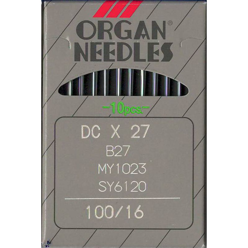 Иглы B27 R, №100, OR, (81x1, DCx27, DCx1, MY1023, SY6120), 1уп. = 10шт