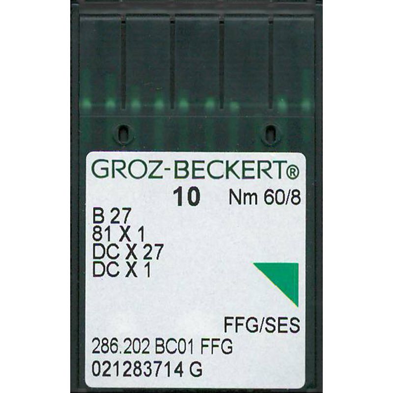 Иглы B27 FFG/SES, № 60, GB, (81x1, DCx27, DCx1, MY1023, SY6120), 1 уп.=10 шт.
