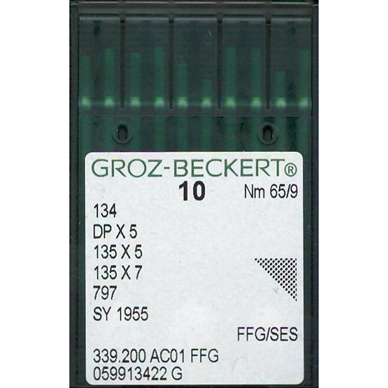 Иглы 134 FFG/SES, № 65, GB, (DPx5, 135x5, 135x7, 797, SY1955), 1 уп.=10 шт.