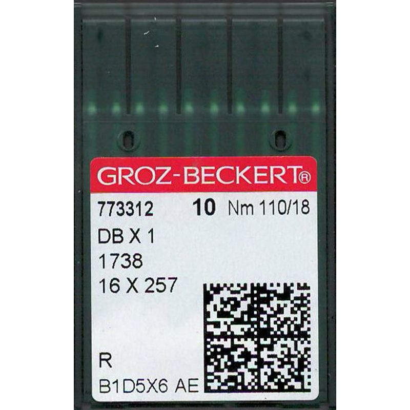 Иглы DBx1 R, №110, GB, (1738, 16x257, 71x1, 16x231, 287WH, DBx257), 1 уп.=10 шт.