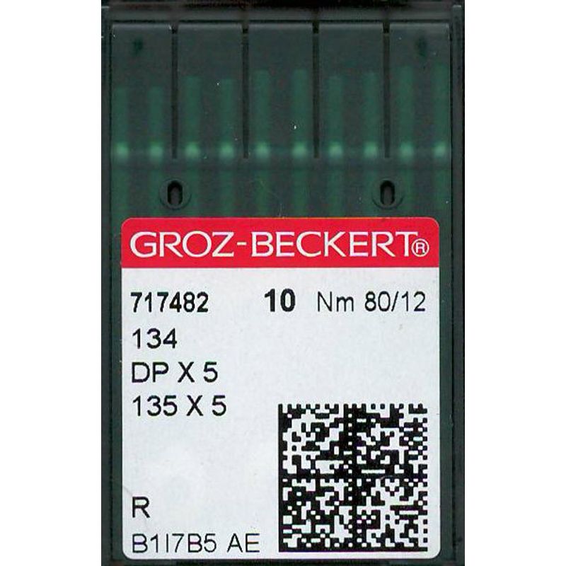 Иглы 134 R, № 80, GB, (DPx5, 135x5, 135x7, 797, SY1955), 1 уп.=10 шт.