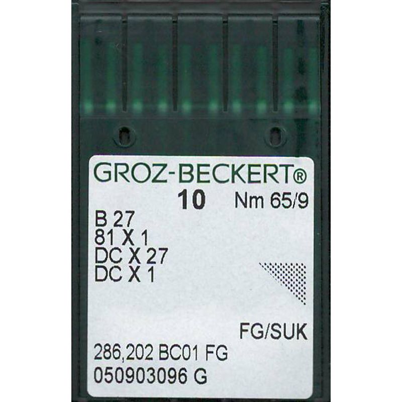 Иглы B27 FG/SUK, № 65, GB(81x1, DCx27, DCx1, MY1023, SY6120), 1 уп.=10 шт.