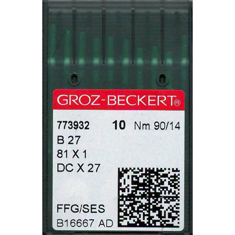 Иглы B27 FFG/SES, № 90, GB, (81x1, DCx27, DCx1, MY1023, SY6120), 1 уп.=10 шт.