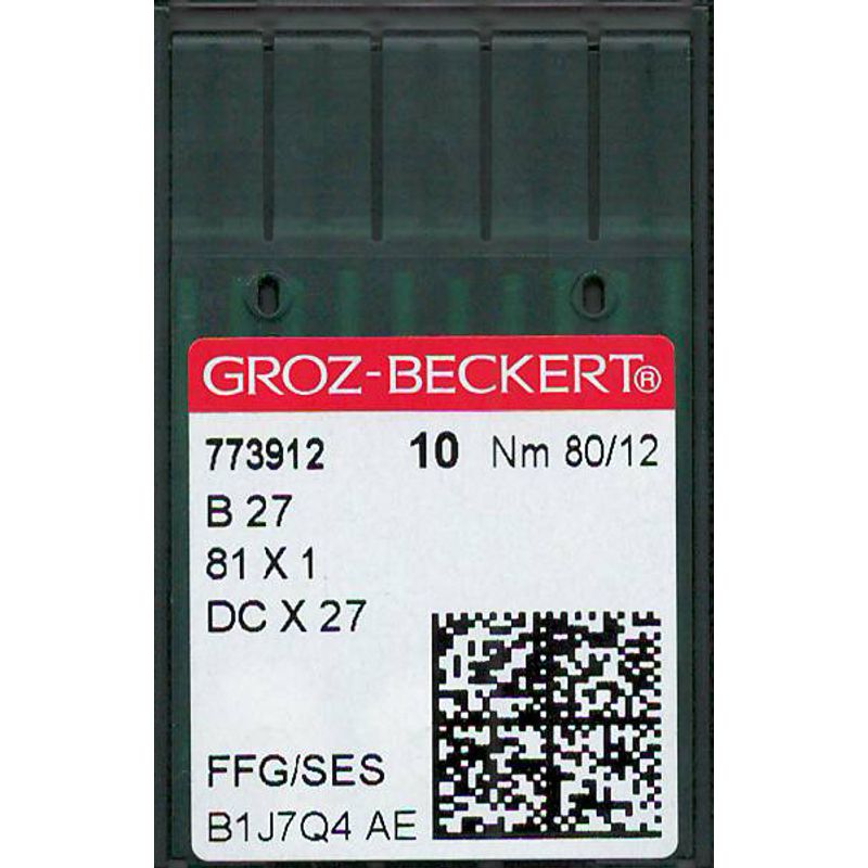 Иглы B27 FFG/SES, № 80, GB, (81x1, DCx27, DCx1, MY1023, SY6120), 1 уп.=10 шт.
