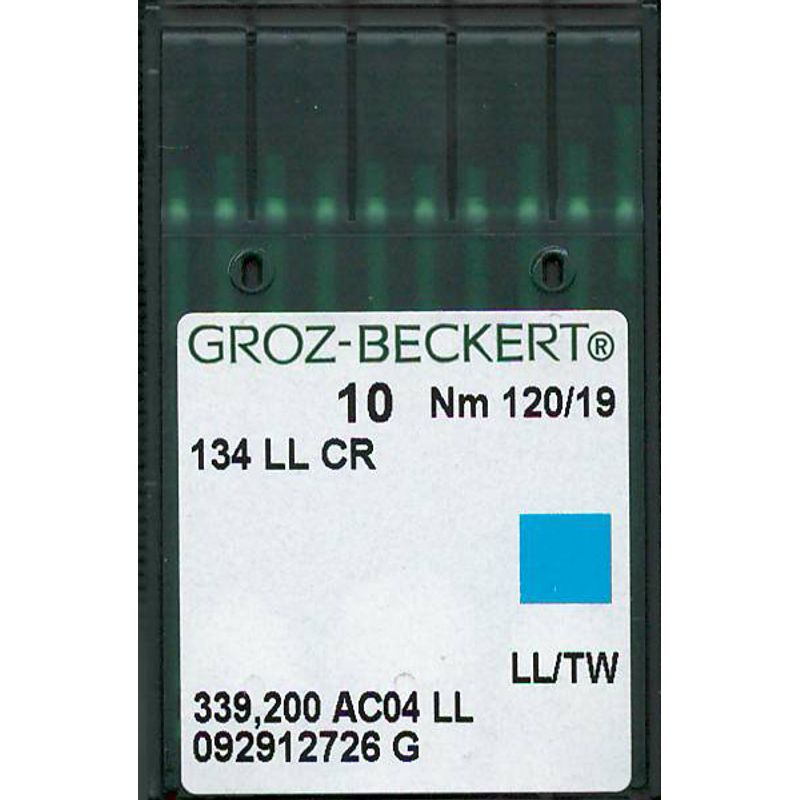 Иглы 134 LLCR LL/TW, №120, GB, (135x8TW, 134 LL, 134КК), 1уп. =10шт