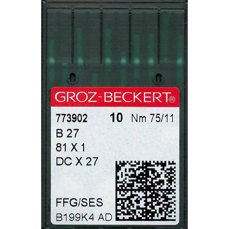 Иглы B27 FFG/SES, № 75, GB, (81x1, DCx27, DCx1, MY1023, SY6120), 1 уп.=10 шт.
