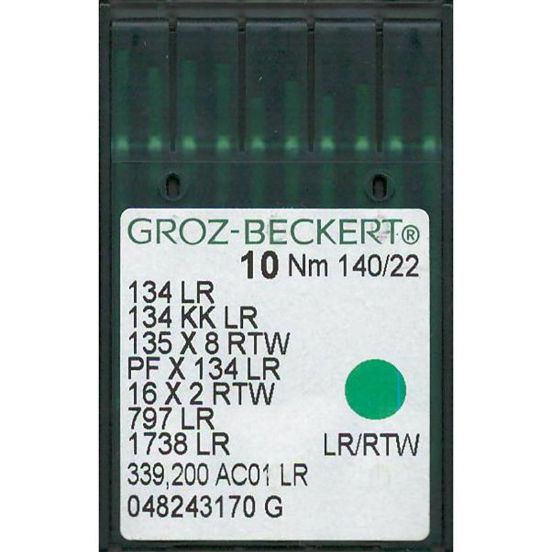 Иглы 134 LR/RTW, №140, GB, (135x8, PFx134, 797), 1 уп.=10 шт.