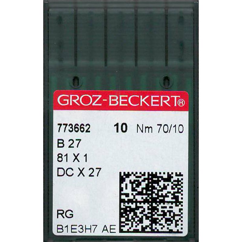 Иглы B27 RG, № 70, GB, (81x1, DCx27, DCx1, MY1023, SY6120), 1 уп.=10 шт.