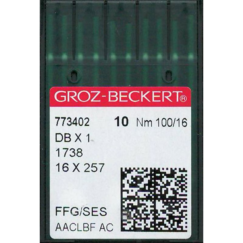 Иглы DBx1 FFG/SES, №100, GB, (1738, 16x257, 71x1, 16x231, 287WH, DBx257), 1 уп.=10 шт.