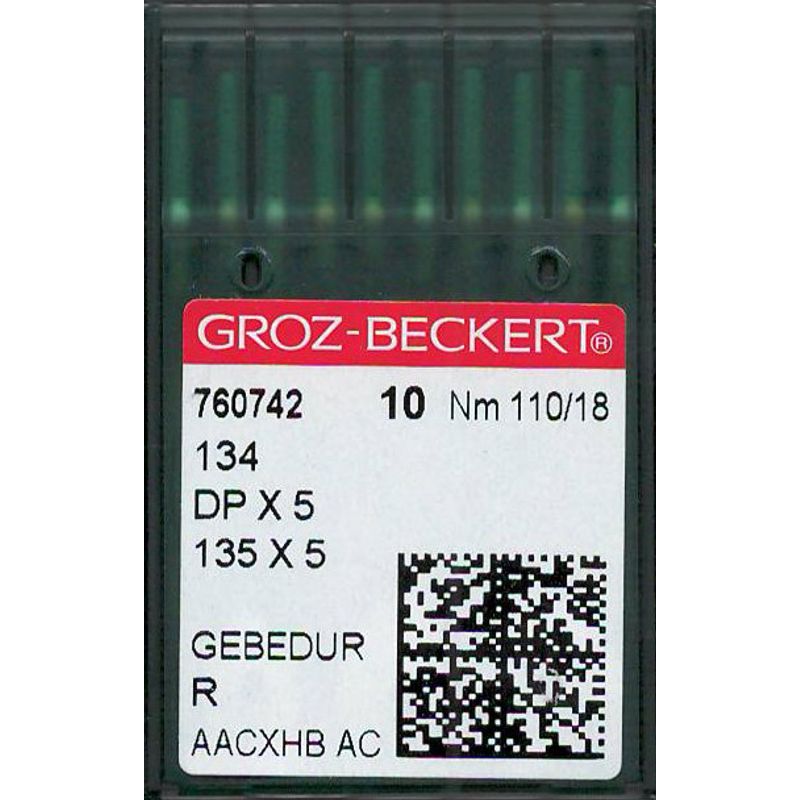 Иглы 134 R GEBEDUR, №110, GB, (DPx5, 135x5, 135x7, 1738, 16x231, SY1955), 1 уп.=10 шт.