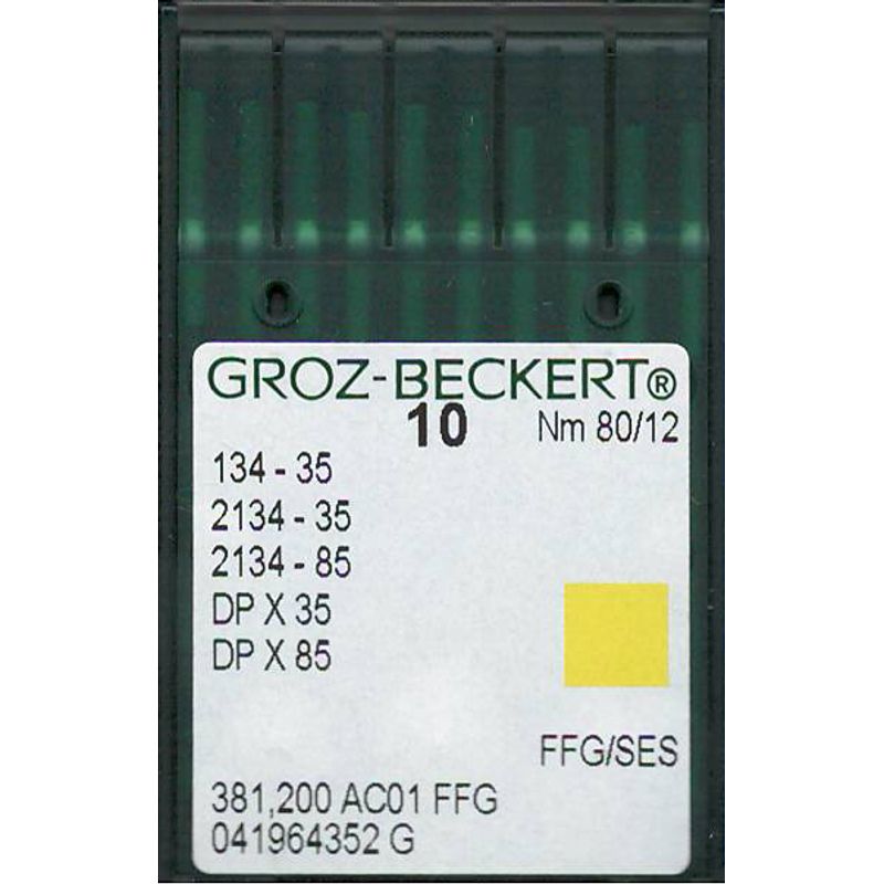 Иглы 134-35 FFG/SES, № 80, GB, (2134-35, 2134-85, DPx35, DPx85), 1 уп.=10 шт.