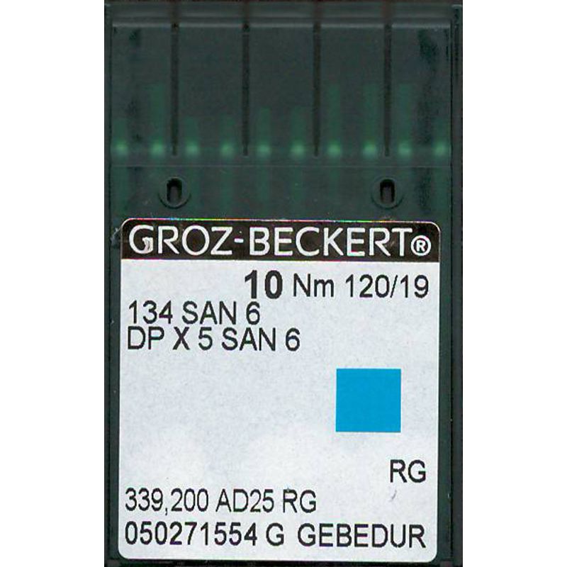 Иглы 134 SAN6 RG GEBEDUR, №120, GB, (DPX5), 1уп. =10шт