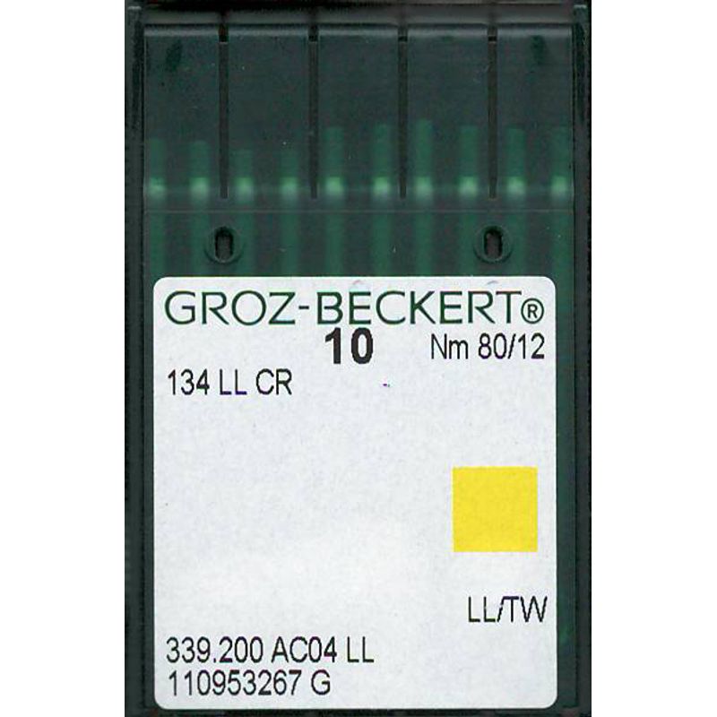 Иглы 134 LLCR LL/TW, № 80, GB, (135x8TW, 134 LL, 134КК), 1уп. =10шт