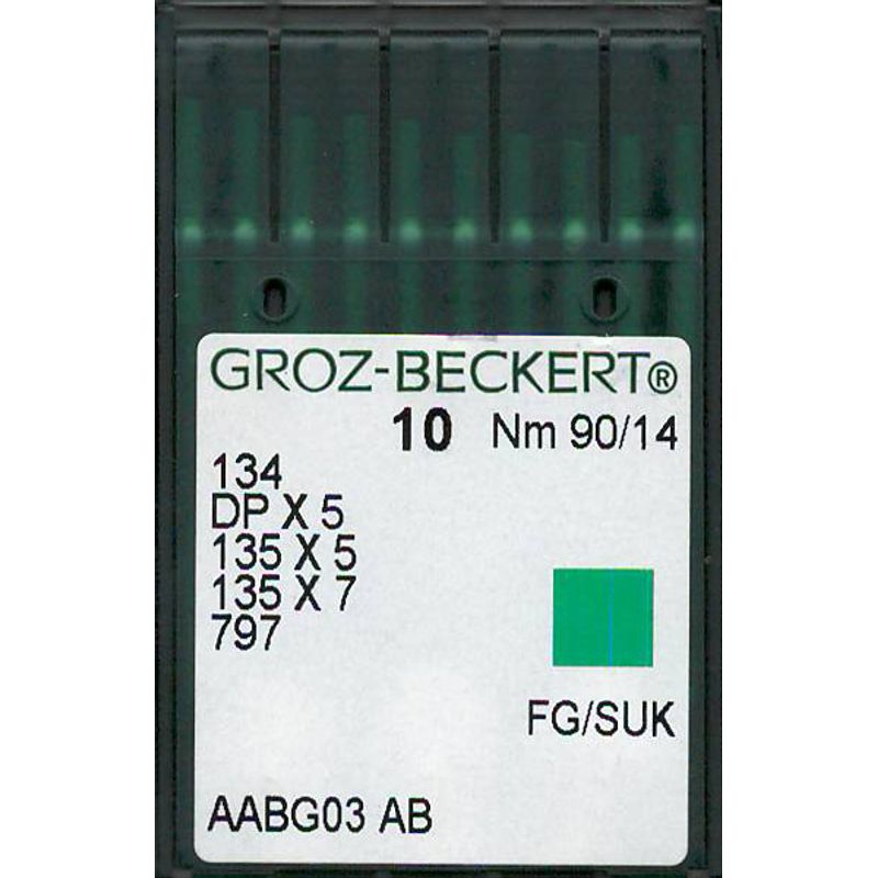 Иглы 134 FG/SUK, № 90, GB, (DPx5, 135x5, 135x7, 797, SY1955), 1 уп.=10 шт.