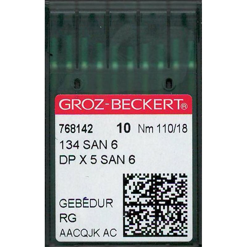 Иглы 134 SAN6 RG GEBEDUR, №110, GB, (DPX5), 1уп. =10шт