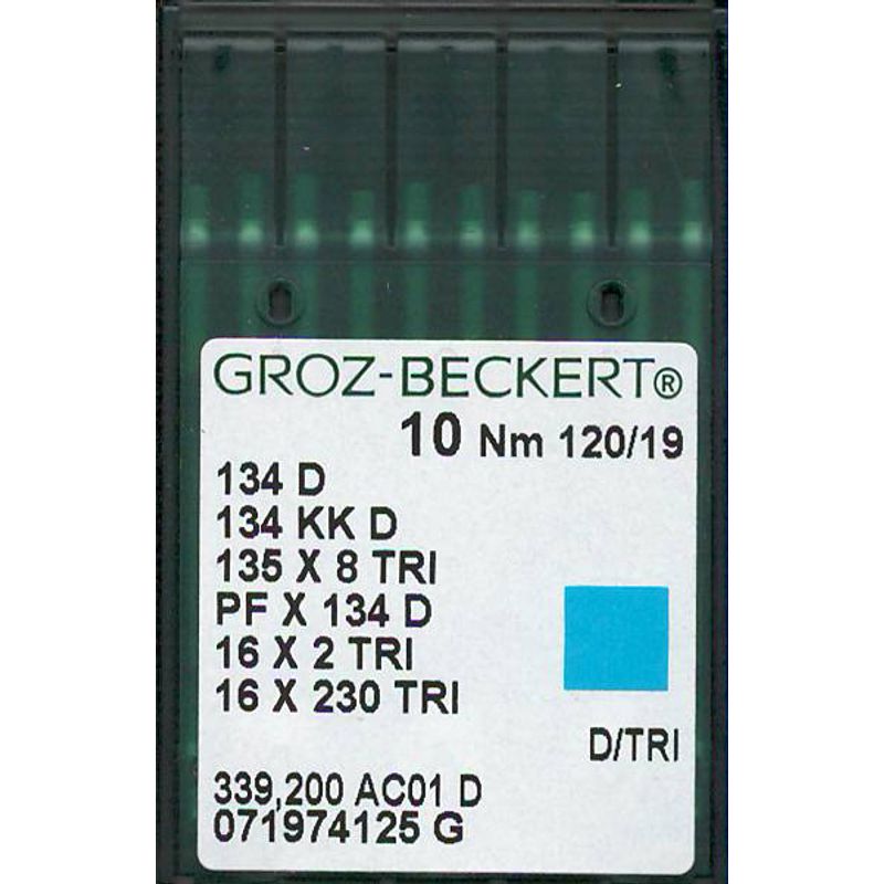 Иглы 134 D/TRI, №120, GB, (134KKD, 135x8, PFx134, 16x2, 6x230), 1уп. =10шт