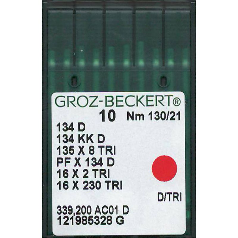 Иглы 134 D/TRI, №130, GB, (134KKD, 135x8, PFx134, 16x2, 6x230), 1уп. =10шт