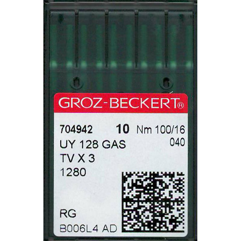 Иглы UY128GAS RG, №100, GB, (1280, 149x3, 149x31, TVx3), 1 уп.=10 шт.