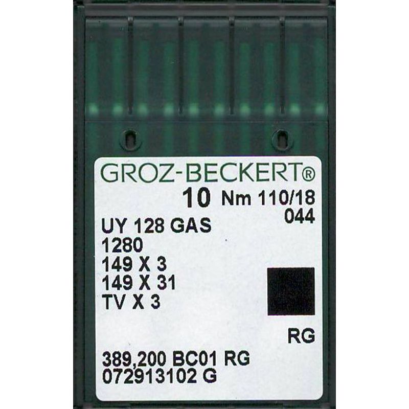 Иглы UY128GAS RG, №110, GB, (1280, 149x3, 149x31, TVx3), 1 уп.=10 шт.