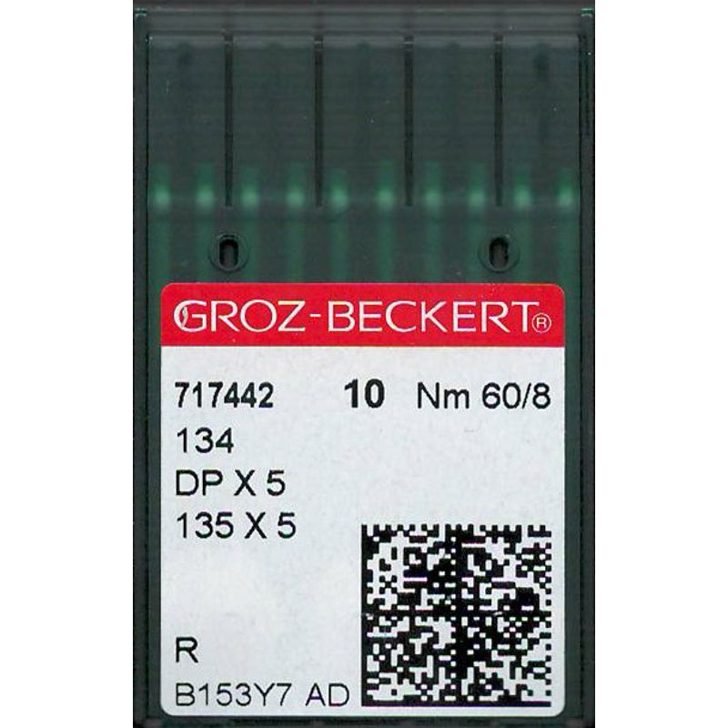 Иглы 134 R, № 60, GB, (DPx5, 135x5, 135x7, 797, SY1955), 1 уп.=10 шт.