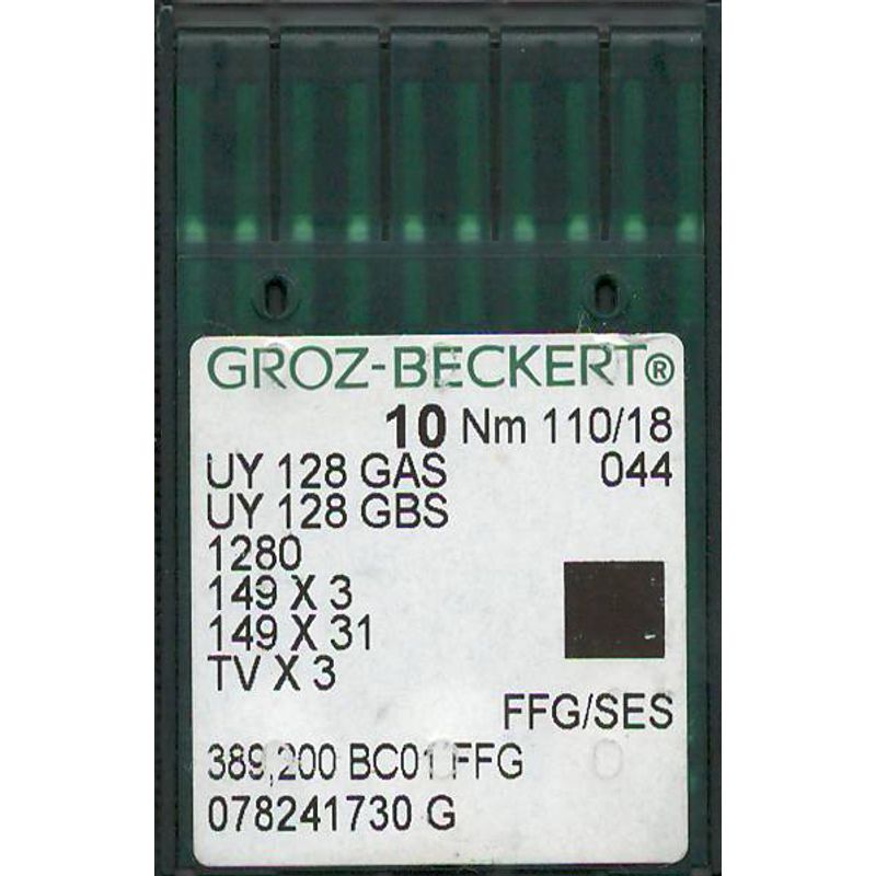 Иглы UY128GAS FFG/SES, №110, GB, (UY128GBS, 1280, 149x3, 149x31, TVx3), 1 уп.=10 шт.