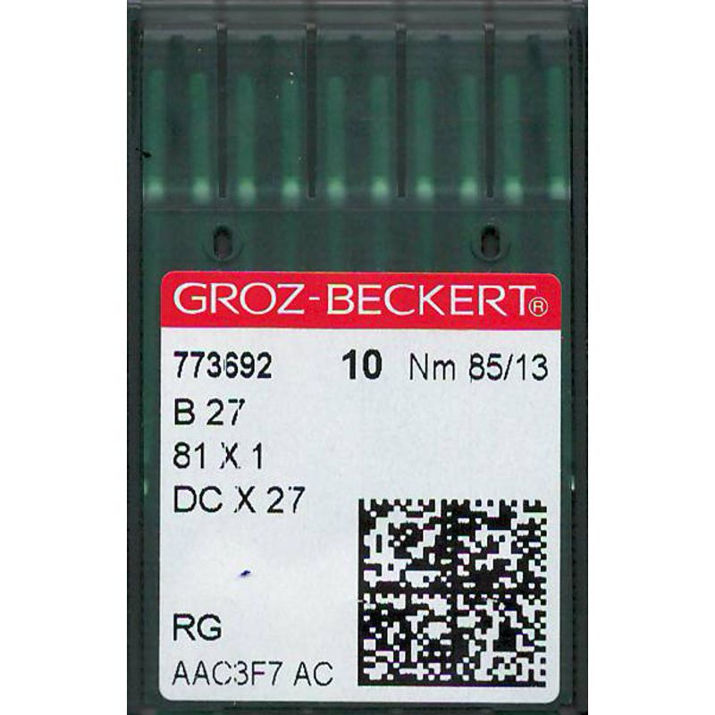 Иглы B27 RG, № 85, GB, (81x1, DCx27, DCx1, MY1023, SY6120), 1 уп.=10 шт.