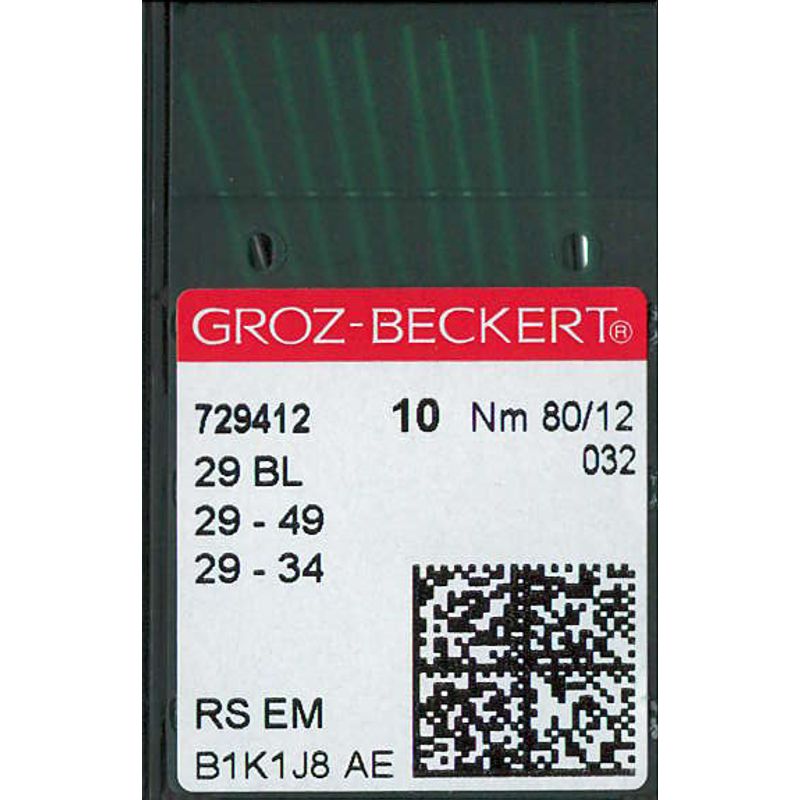 Иглы 29BL RS EM, № 80, GB, (29-49, 29-34), 1 уп.=10 шт.