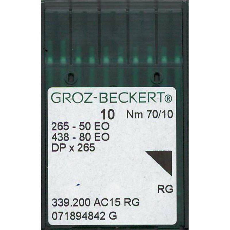 Иглы 265-50 EO RG, № 70, GB, (438-80EO, DPx265), 1 уп.=10 шт.