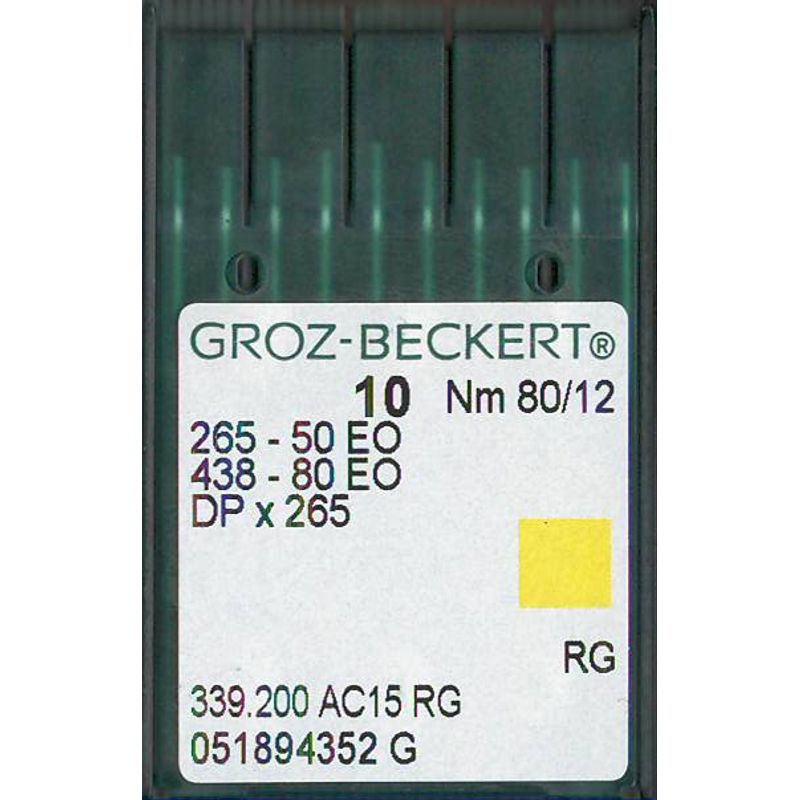 Иглы 265-50 EO RG, № 80, GB, (438-80EO, DPx265), 1 уп.=10 шт.