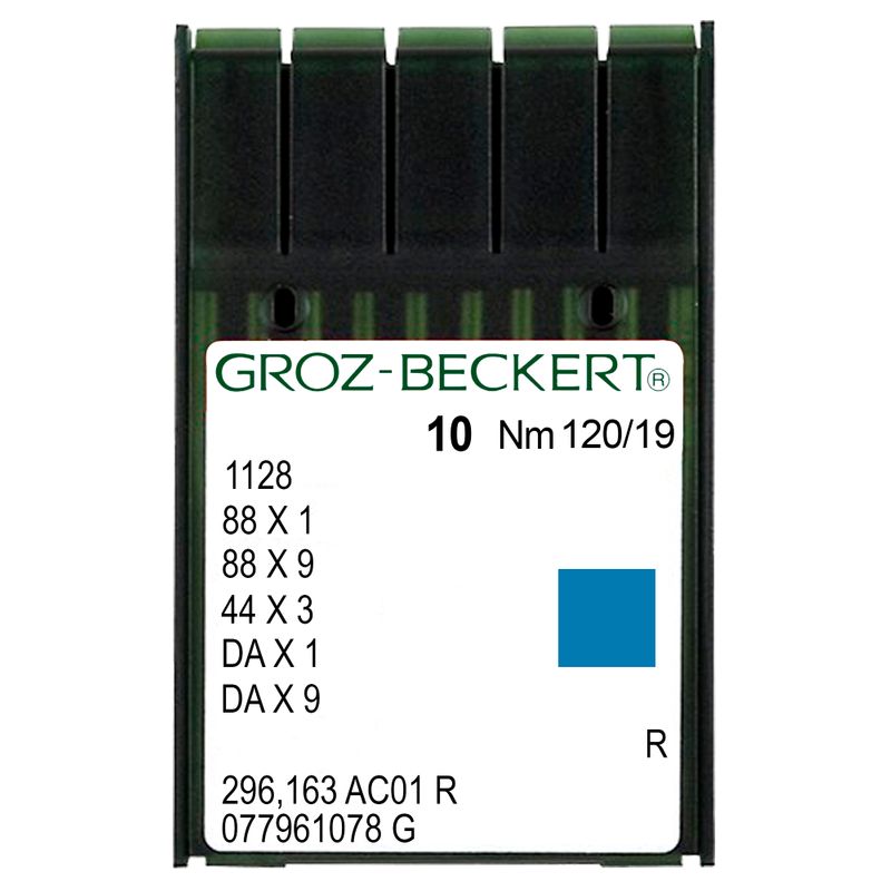 Иглы 1128 R, №120, GB, (88x1, 88x9, 44x3, DAx1, DAx9), 1 уп.=10 шт.