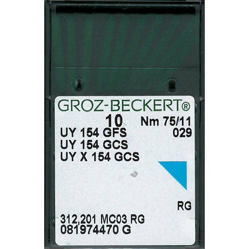 Иглы UY154GFS RG, №75, GB, (UY154GCS, UYX154GCS), 1уп. =10шт