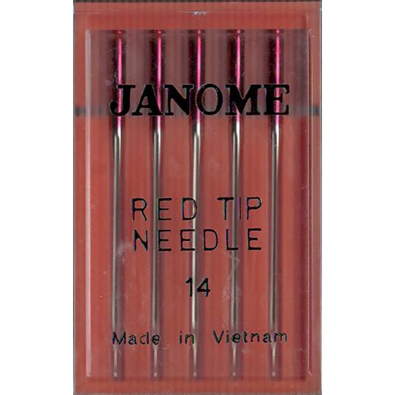 Иглы для нитки металлик № 90/14, JM, (RED TIP), 1 уп.=5 шт.(усиленная, для металлика)