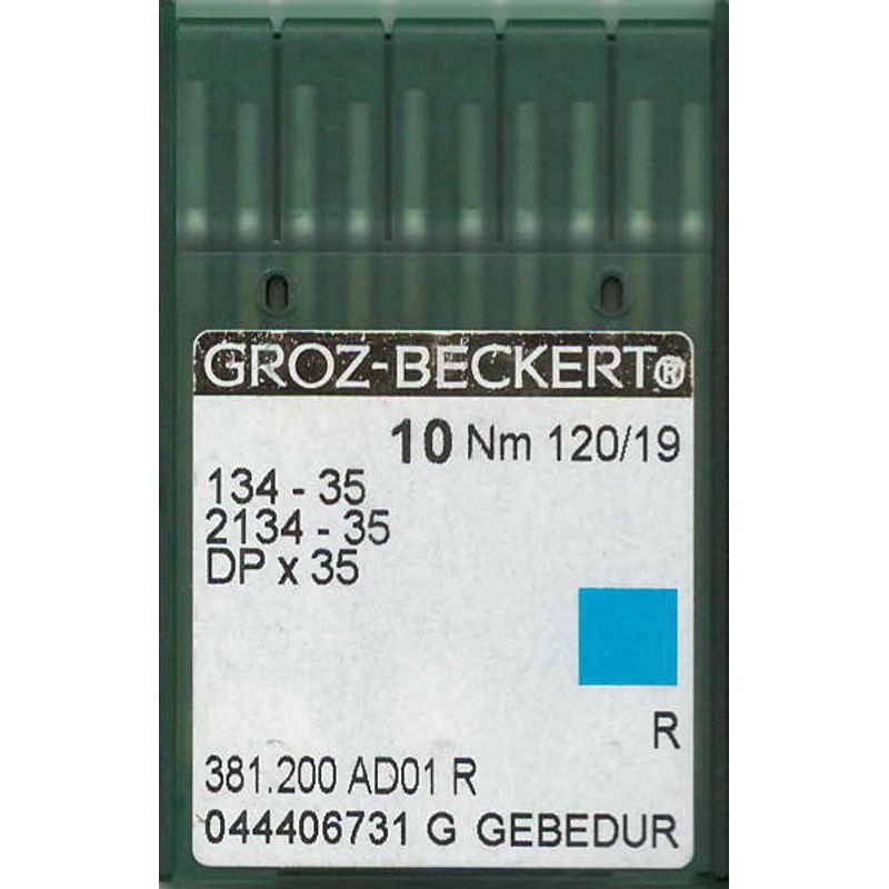 Иглы 134-35 R GEBEDUR, №120, GB, (2134-35, DPx35), 1 уп.=10 шт.
