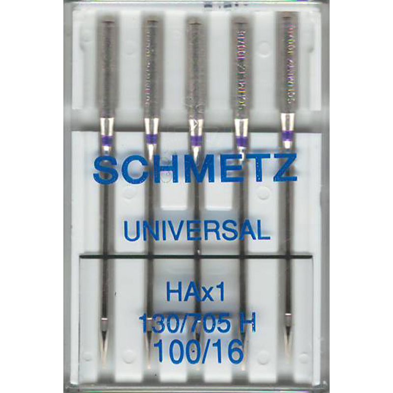 Иглы универсальные №100/16, SC, (HAx1, 130/705H), 1 уп.= 5 шт.