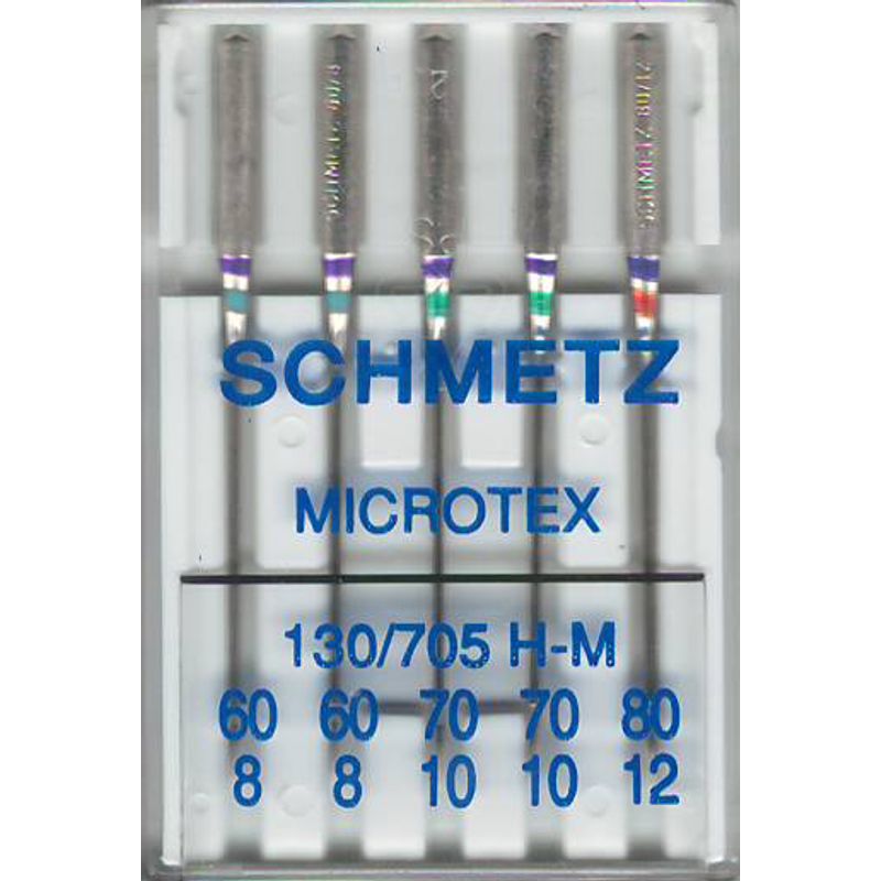 Иглы для шелка и микрофазы № MIX, SC, (130/705 H-M): 60/8(2); 70/10(2); 80/12(1) 1 уп.=5 шт.