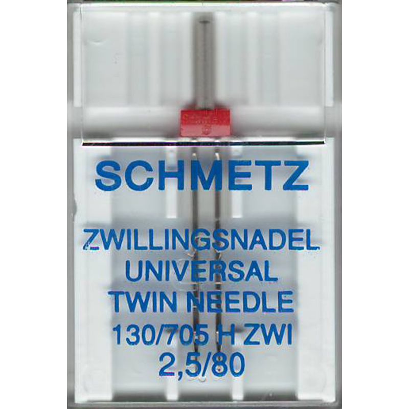 Иглы универсальные двойные №2, 5/ 80, SC, (130/705 H ZWI), 1 уп.=1шт