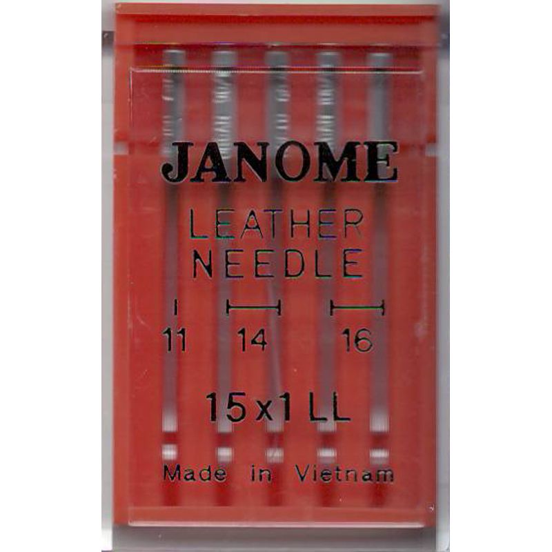 Иглы для кожи №MIX, JM (130x705H, 15x1 LL): 75/11(1); 90/14(2); 100/16(2) 1 уп.=5 шт.