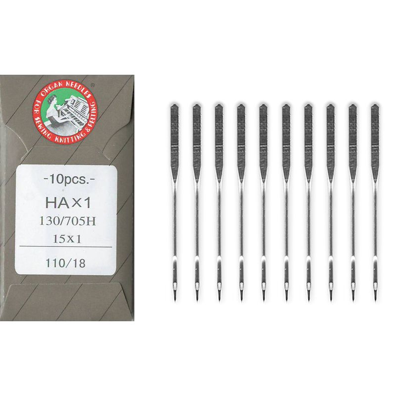 Иглы универсальные №110 / 18, OR, (HAx1, 130 / 705H, 15x1), 1уп. = 10шт, бумага