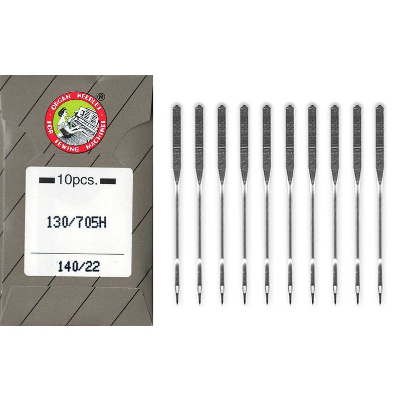 Иглы универсальные №140 / 22, OR, (HAx1, 130 / 705H, 15x1), 1уп. = 10шт, бумага