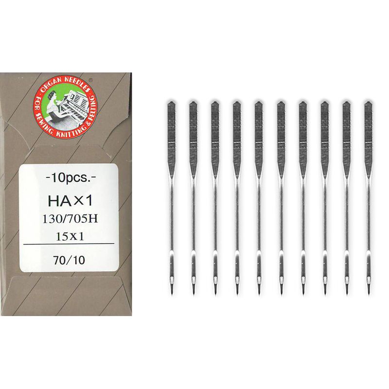 Иглы универсальные № 70/10, OR, (HAx1, 130 / 705H, 15x1), 1уп. = 10шт, бумага