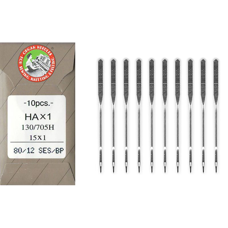 Иглы для трикотажа, джерси № 80/12, OR, (HAx1, 130 / 705H, 15x1), 1уп. = 10шт, бумага