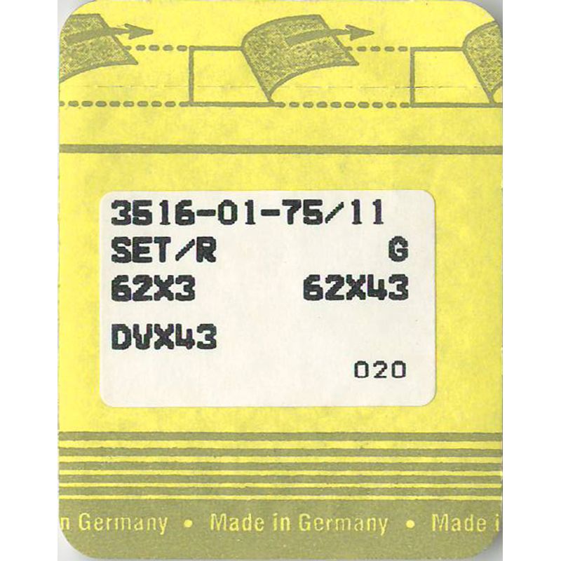 Иглы 62X43 R, №75, GB, (DVx43), 1 уп.=10 шт.
