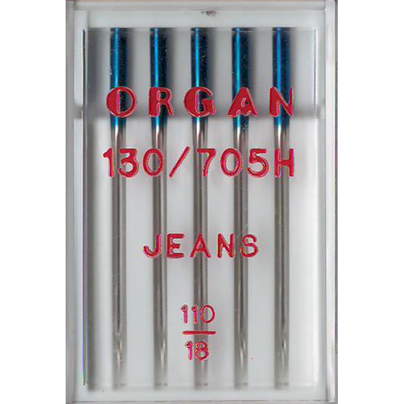 Иглы для джинса № 110/18, OR, (130/705H-J), 1 уп.=5 шт.