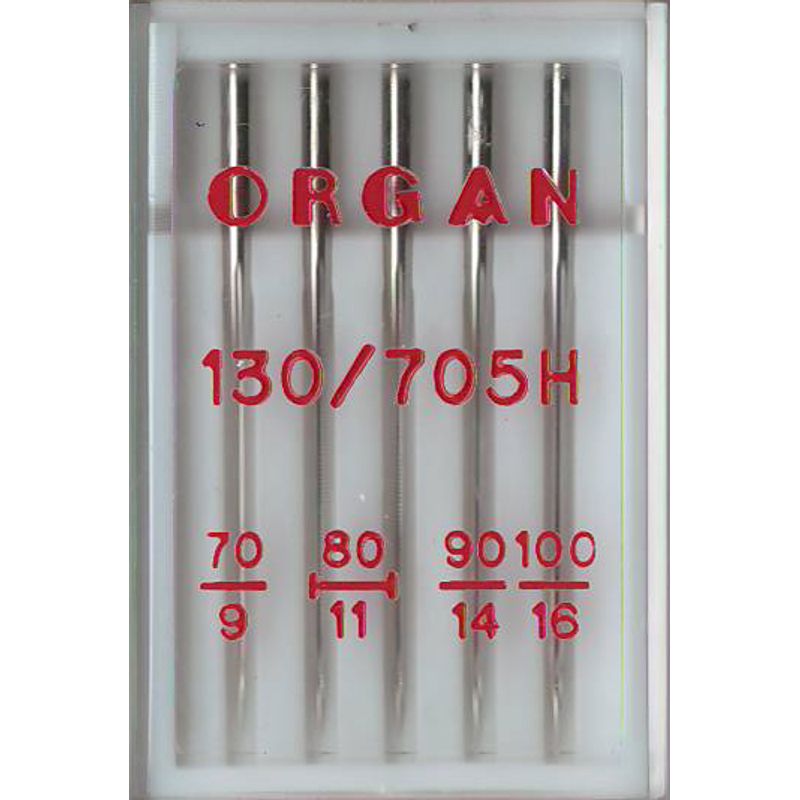 Иглы универсальные №MIX, OR, (15x1H, 130 / 705H): 70/10 (1); 80/12 (2) 90/14 (1); 100/16 (1) 1уп. = 5шт
