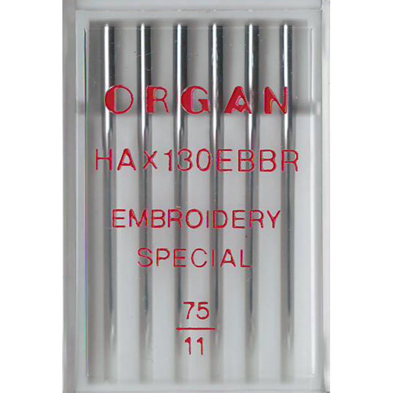 Иглы для вышивания № 75, OR, (130 / 705H-E, HAx130 EBBR, (для Brother PR-600) 1уп. = 6шт