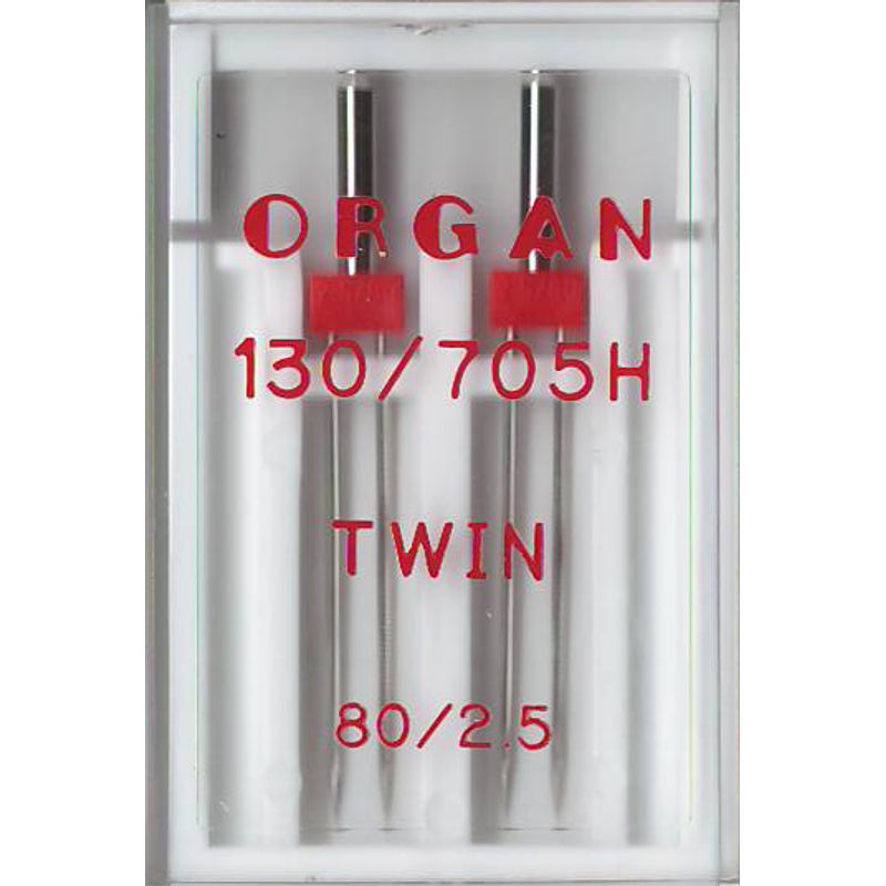 Иглы универсальные двойные №2, 5/80, OR, (130 / 705H), 1уп. = 2шт