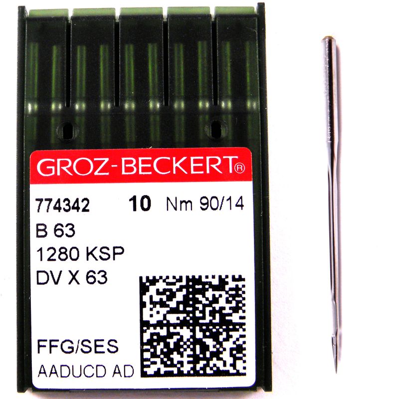 Иглы B63 FFG/SES, №90, GB, (1280KSP, DVx63), 1 уп.=10 шт.